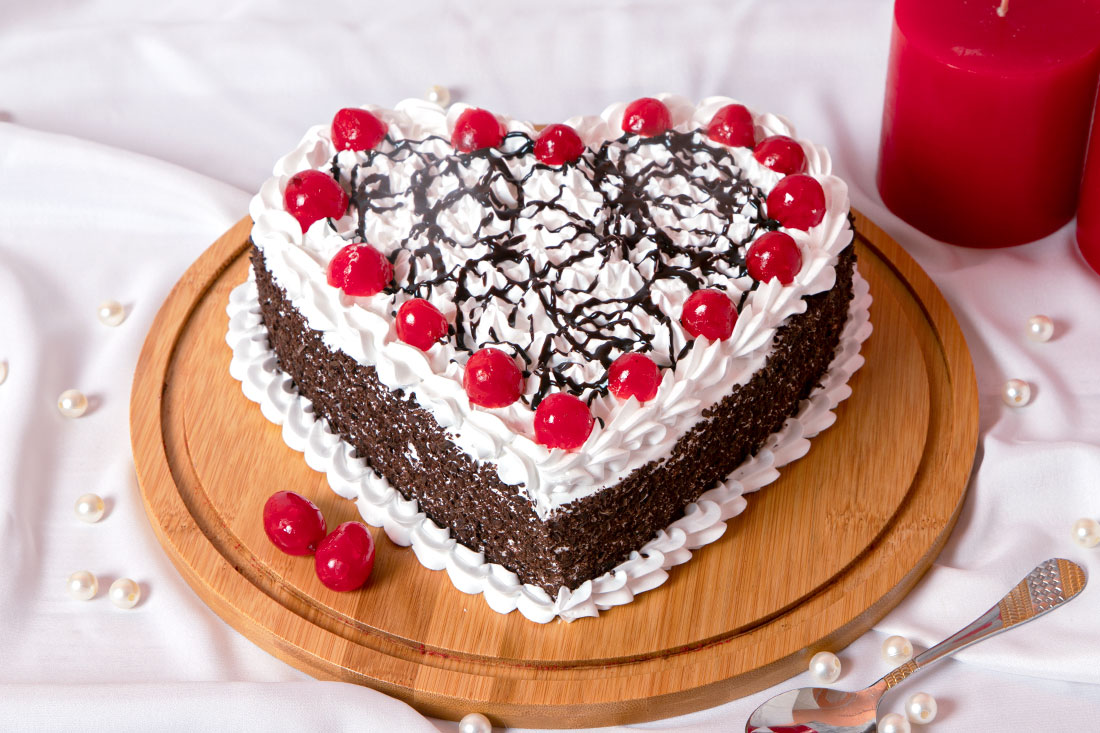 Black Forest Whipped White Cream Cake Delivery
