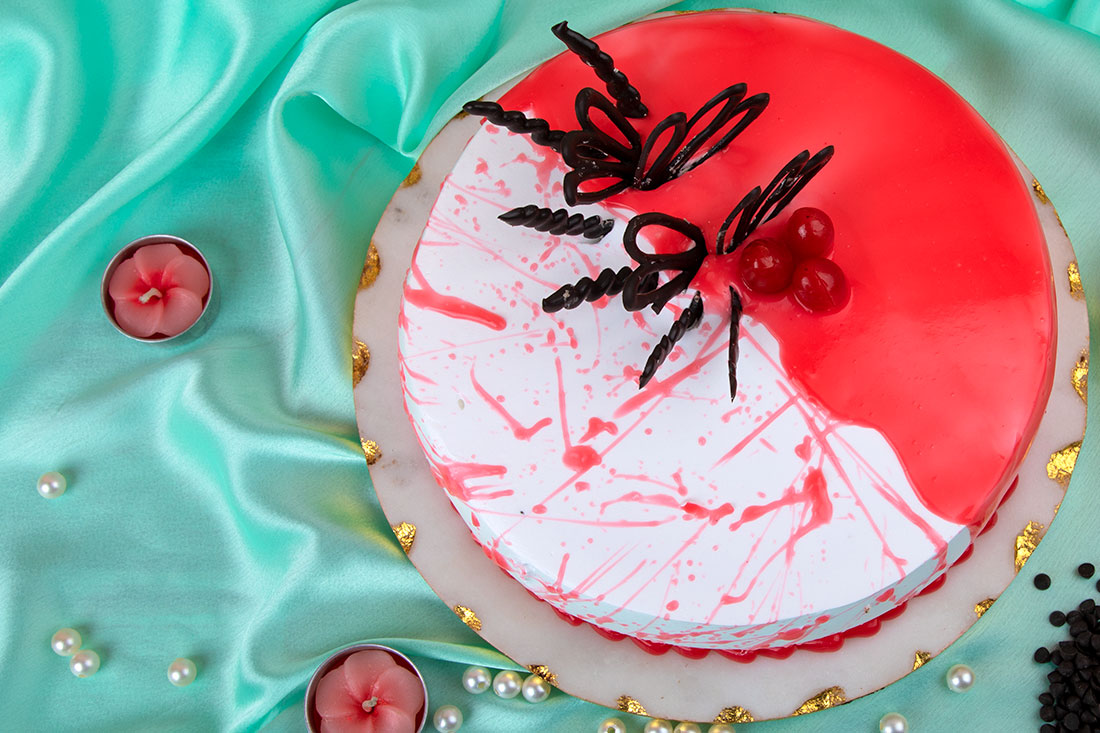 Order White Red Strawberry Cake