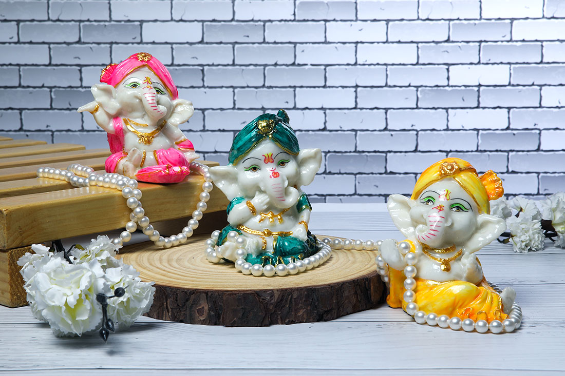 Trio Ganesha Idols Send Now