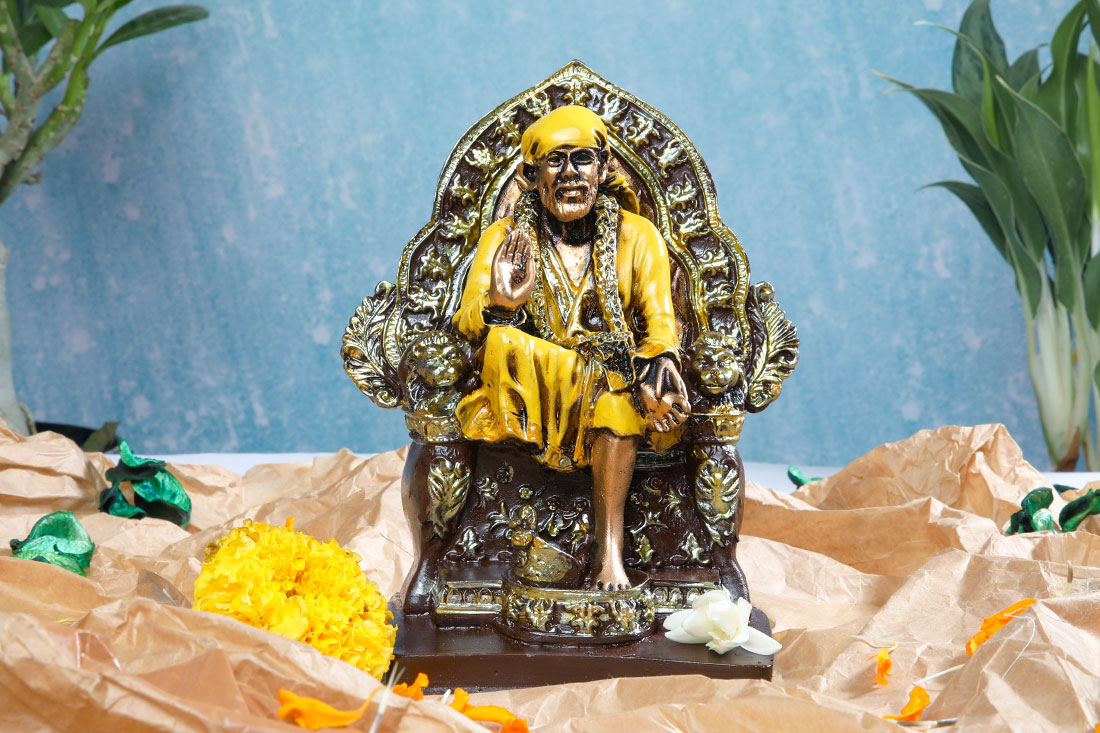 Brass Shri Sai baba gift idol