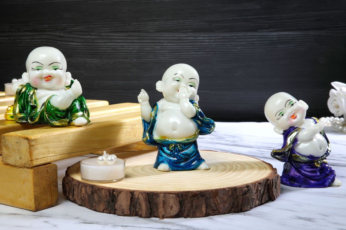 Laughing buddha set of four Buy Online