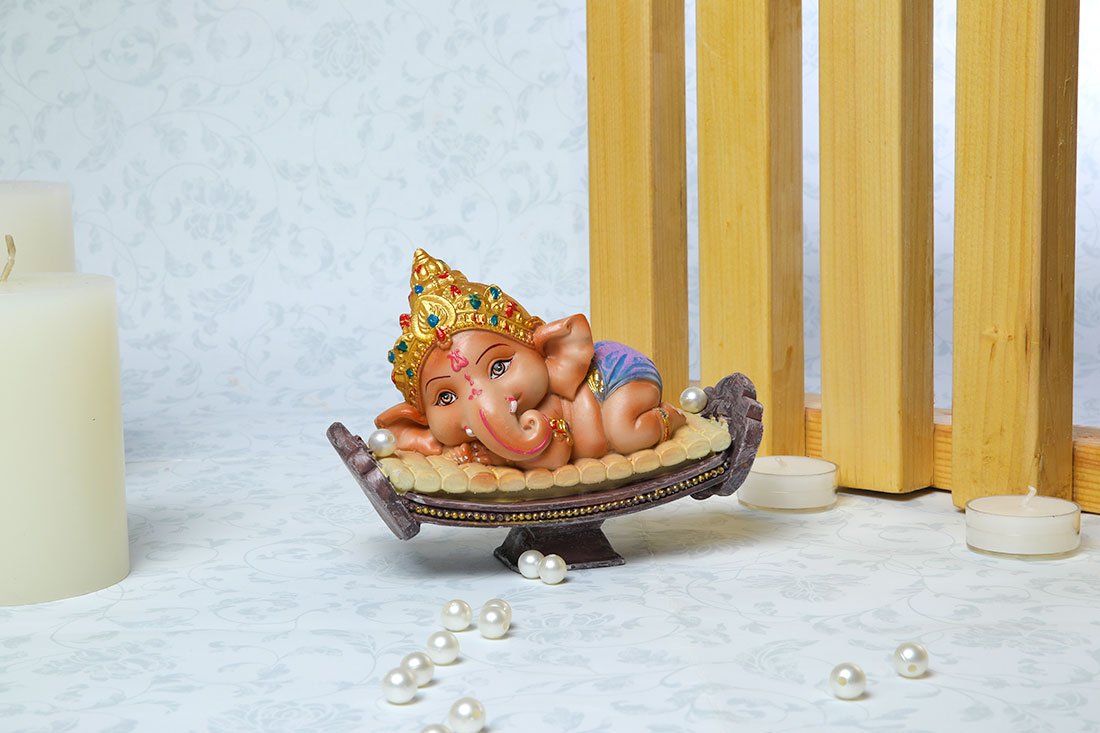 Sleeping Ganesha Figurine Send Now