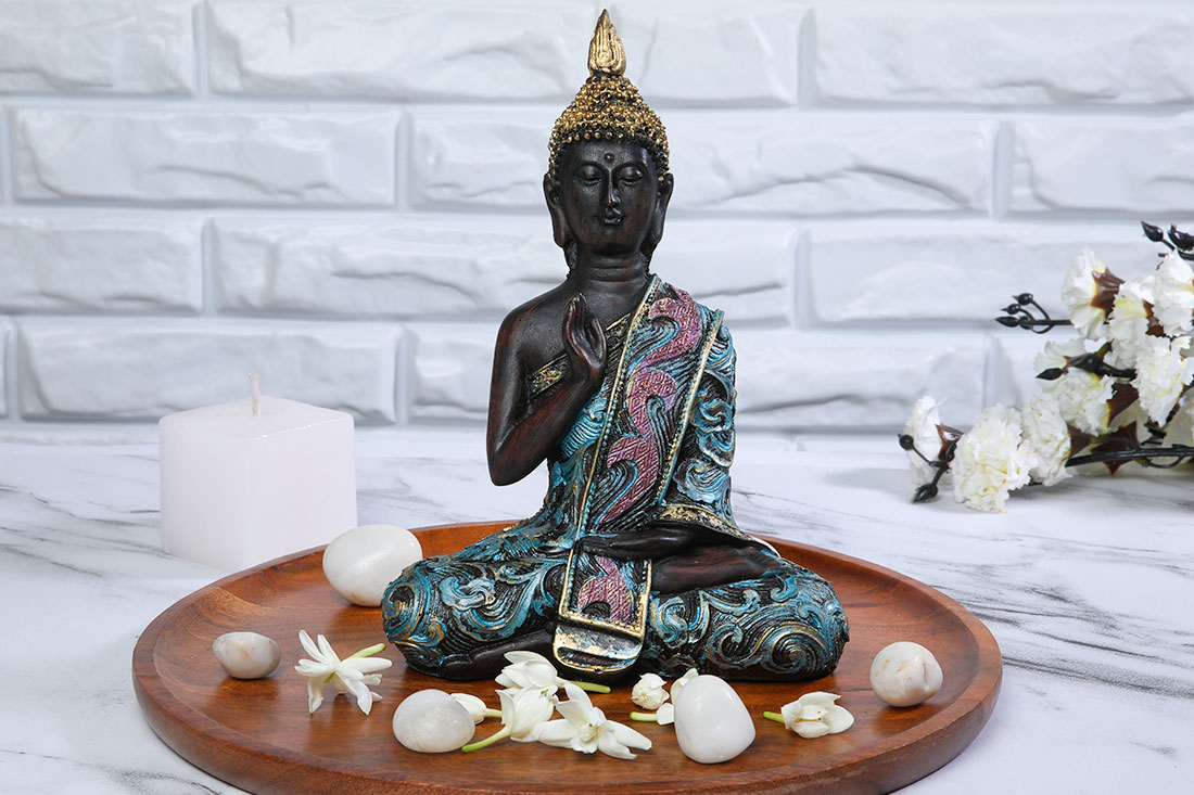 Send Black buddha statue