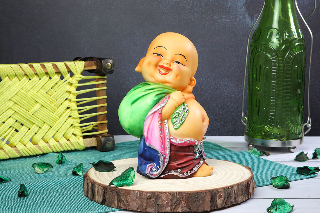 Send Carefree porcelain buddha