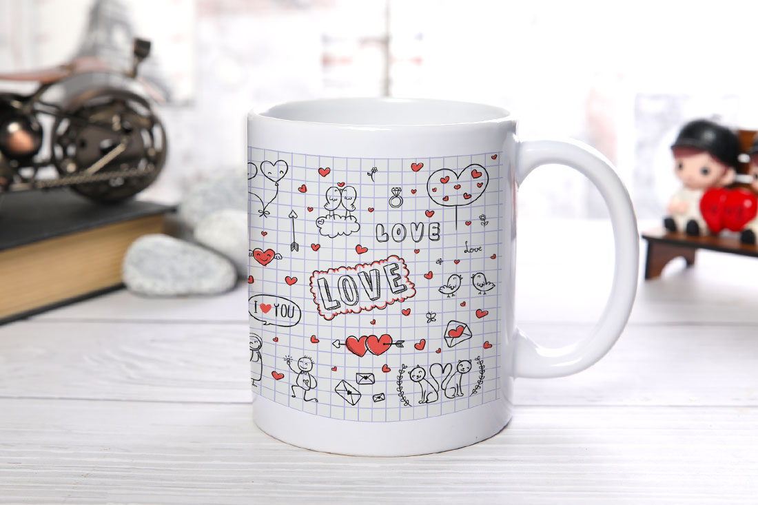 Love white ceramic mug Order Now