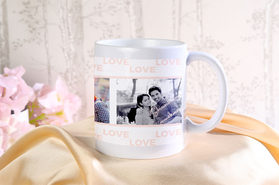 Couple Photo Frame Personalised Mug Send Now