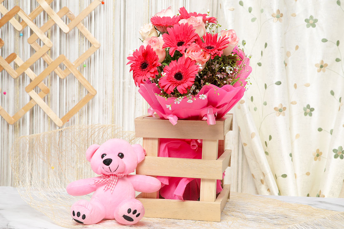 Rose and Teddy Combo Order Now