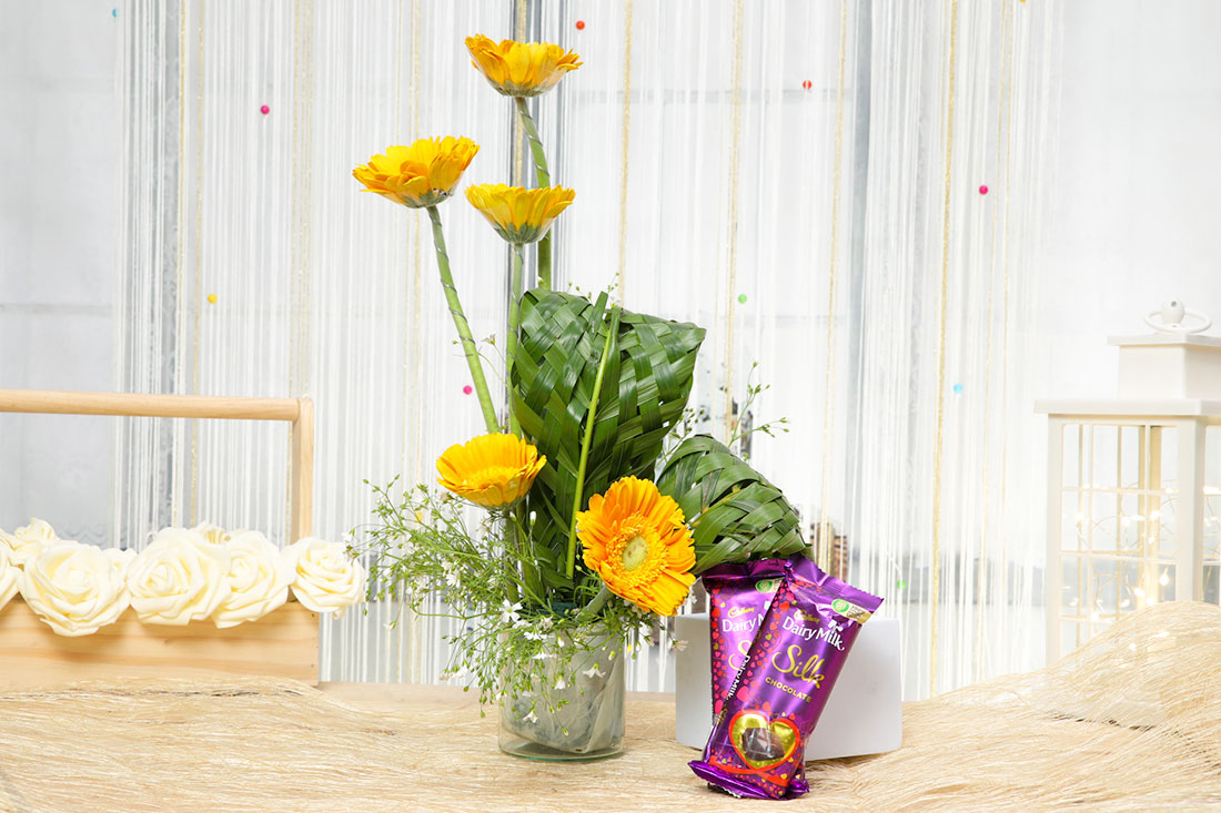 Send Gerbera Flower Chocolate Combo