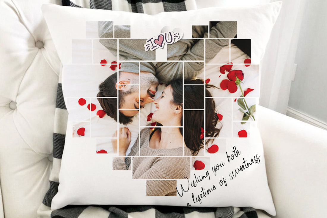 Buy Personalized Heart Romantic Cushion