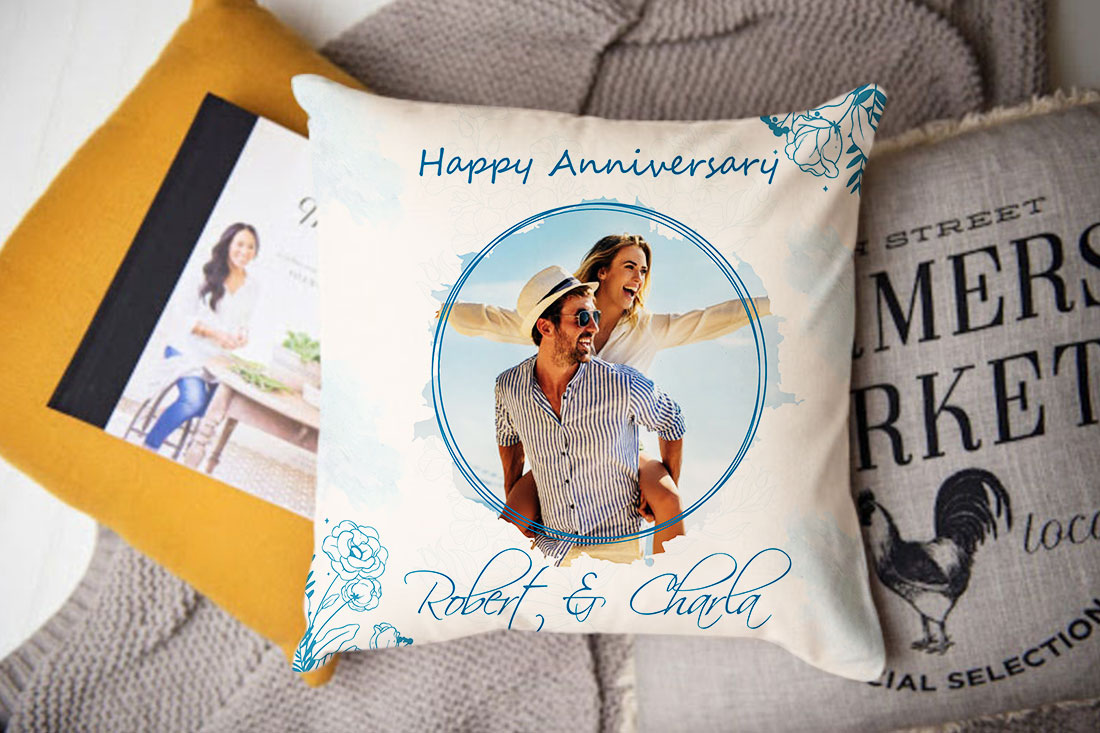 Buy Personalized Anniversary Cushion Online