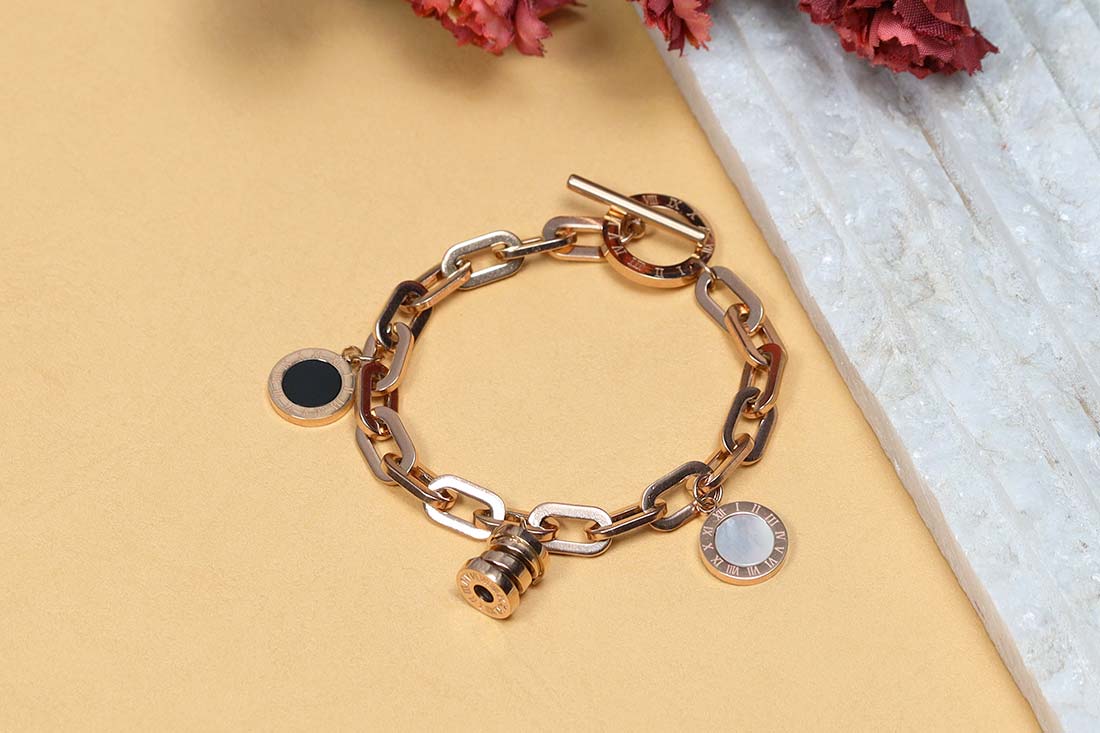 Golden High Grade Stone Bracelet Delivery