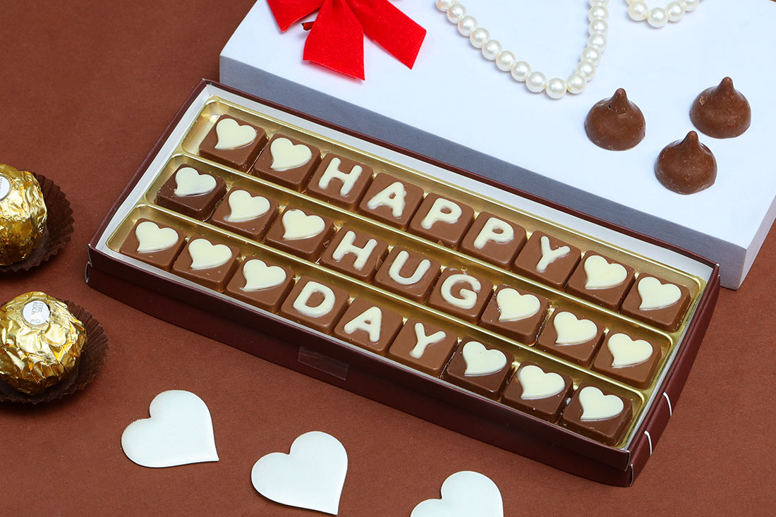 Happy Hug Day Chocolate Box