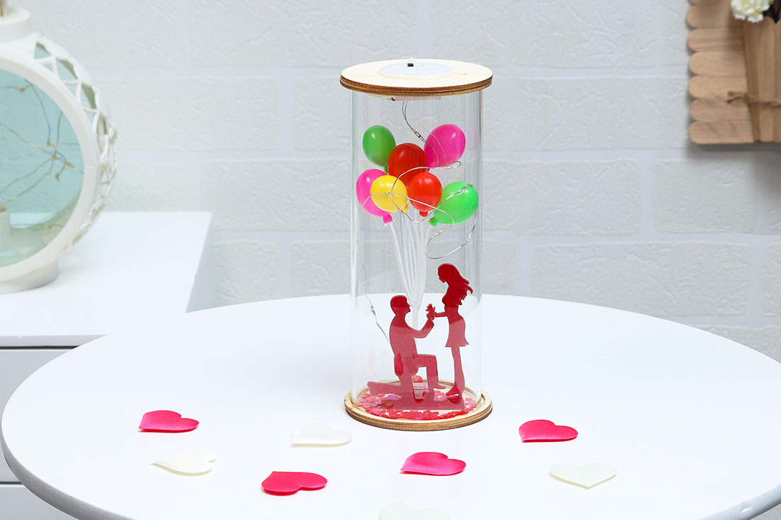 LED Proposing Couple Tumbler