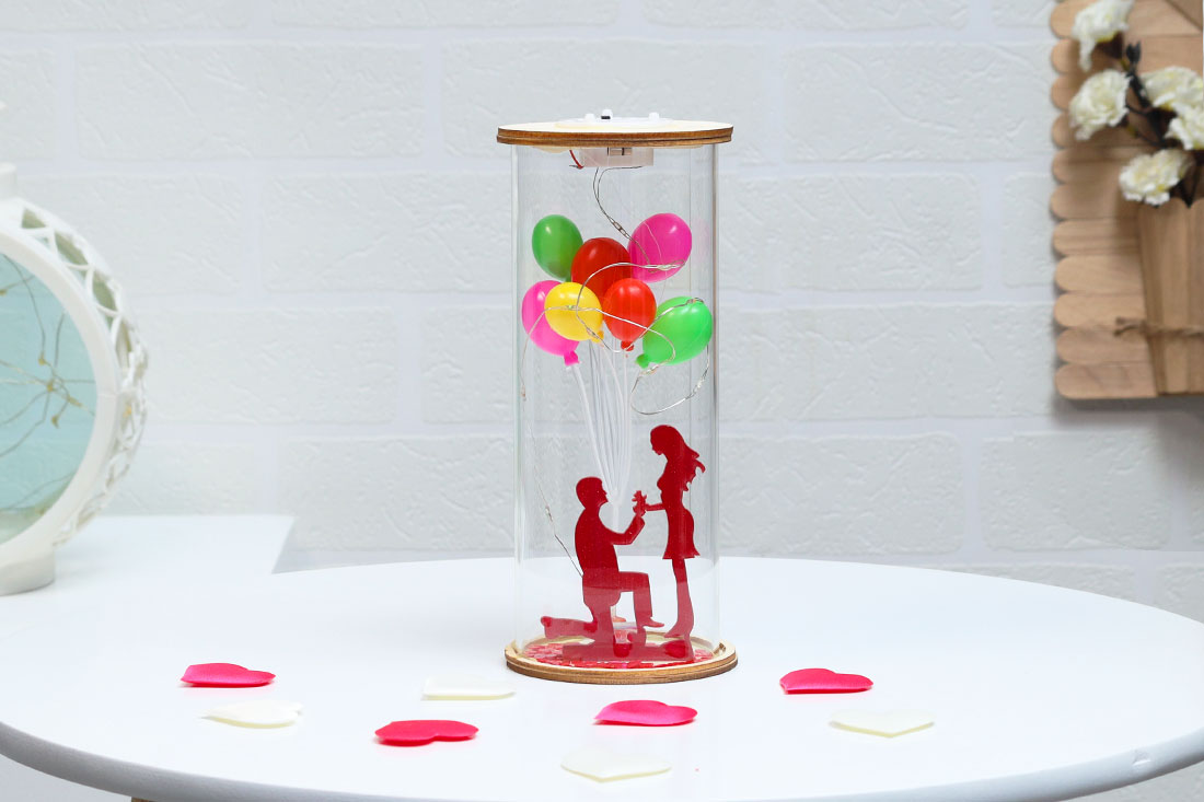 LED Proposing Couple Tumbler