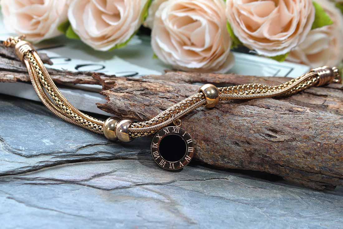 Multistrand Golden Charm Bracelet