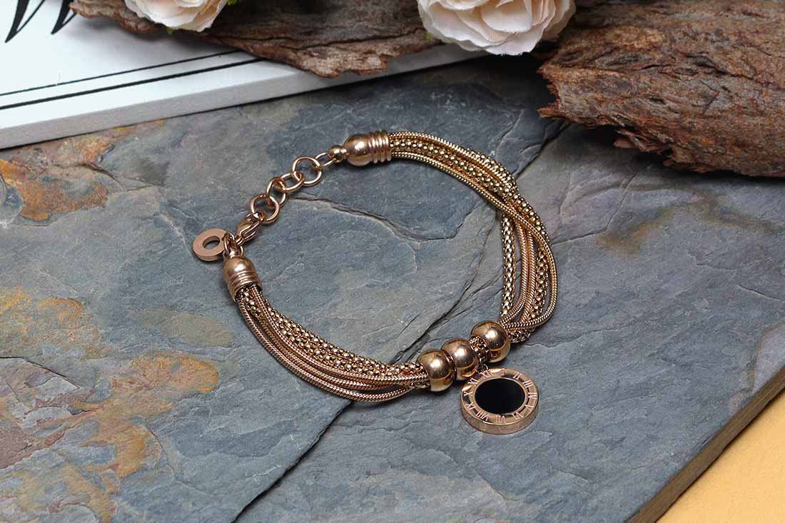 Multistrand Golden Charm Bracelet