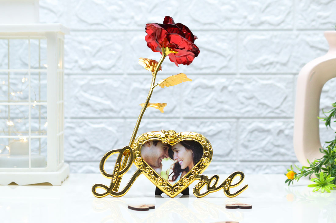 Order Red Rose with Photoframe