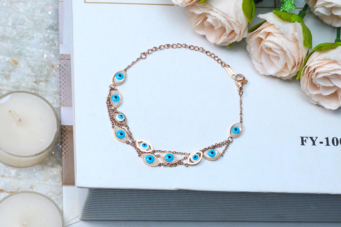 Stylish Blue Evil Eye Bracelet