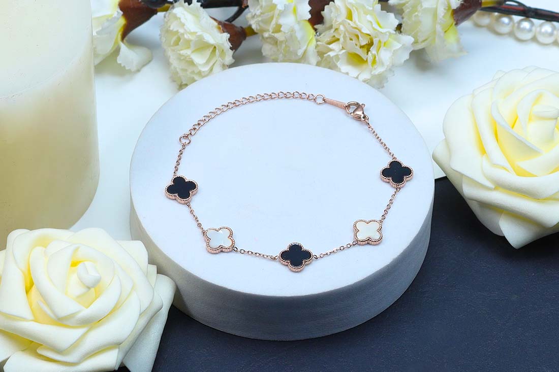 Stylish Flower Stoned Bracelet Buy Online