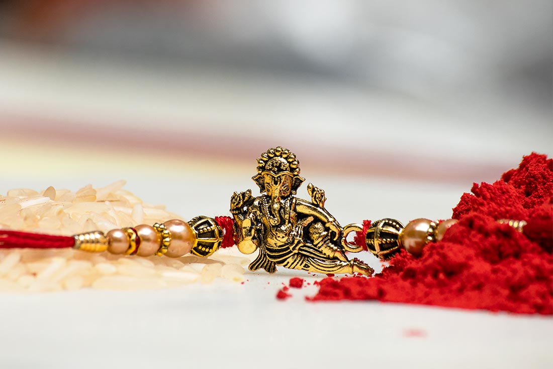 Antique Lord Ganesha Rakhi