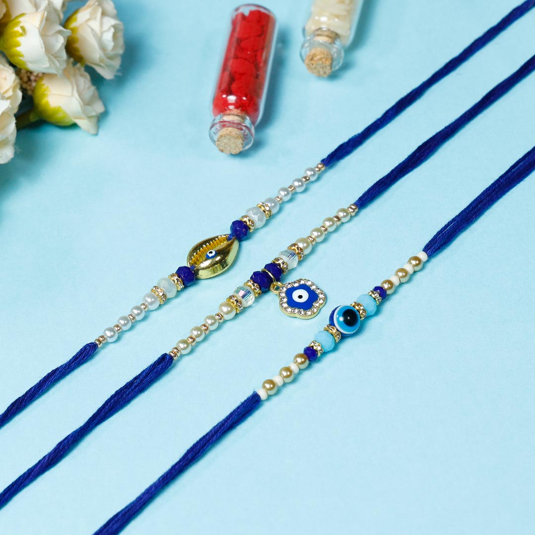 Beautiful Evil Eye Rakhi Set Of 4