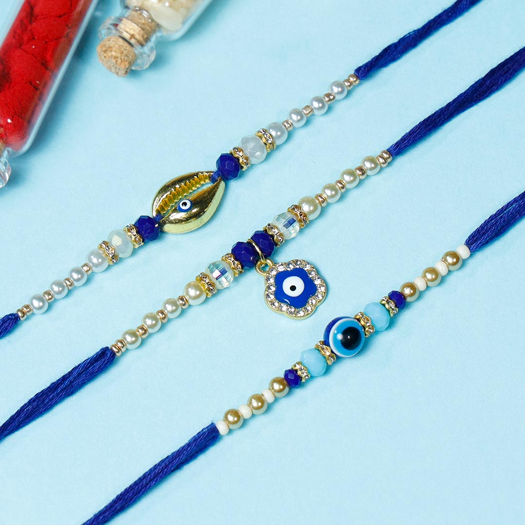 Beautiful Evil Eye Rakhi Set Of 4