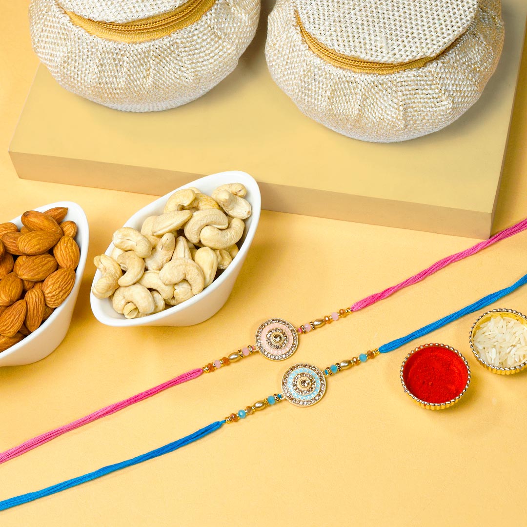 Beautiful Quirky Rakhi Sets With Assorted Dry Fruits