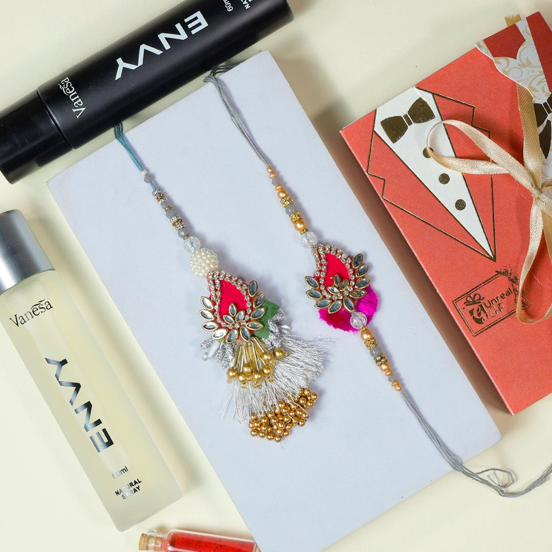 Bhaiya Bhabhi Rakhi set with Perfume Delivery