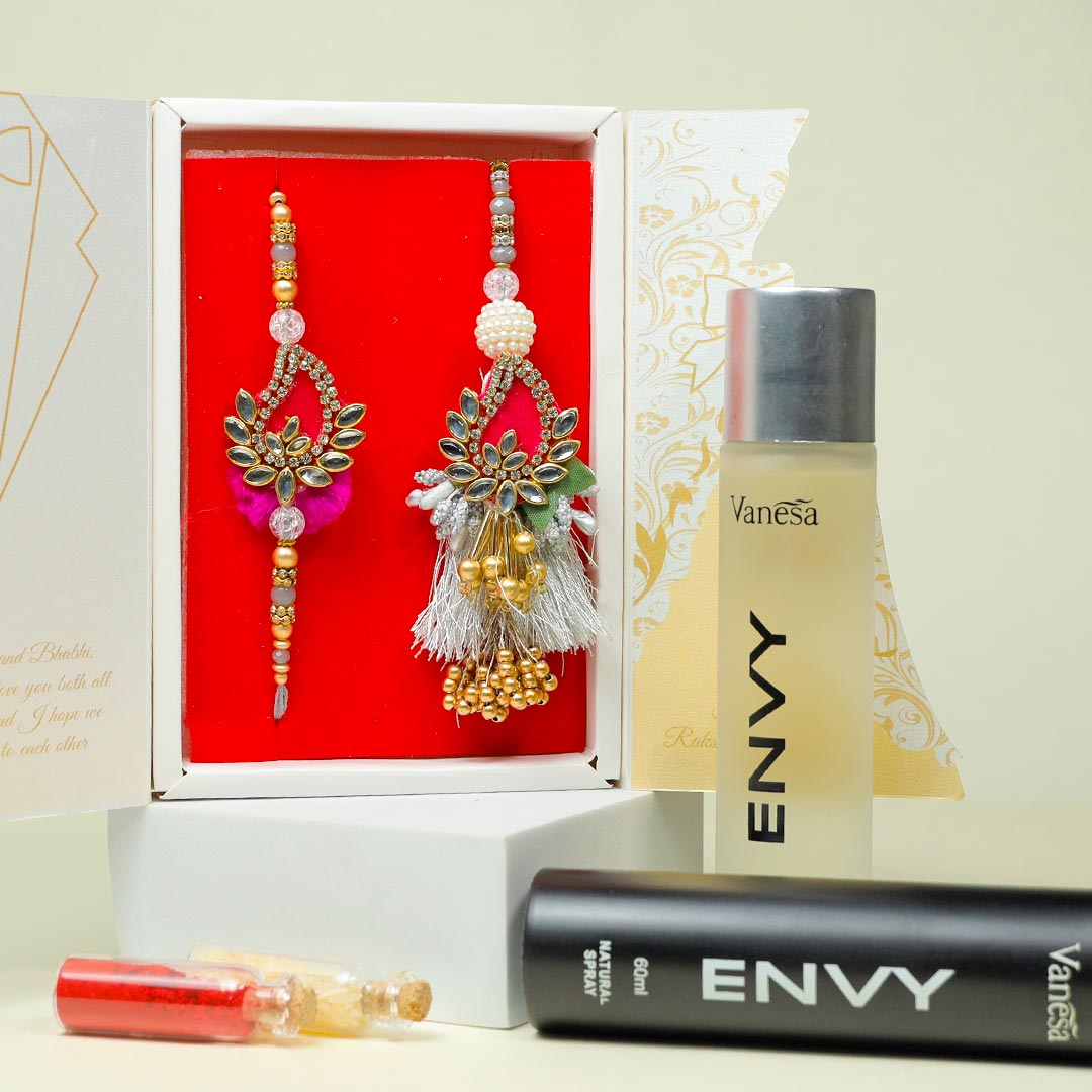 Bhaiya Bhabhi Rakhi set with Perfume