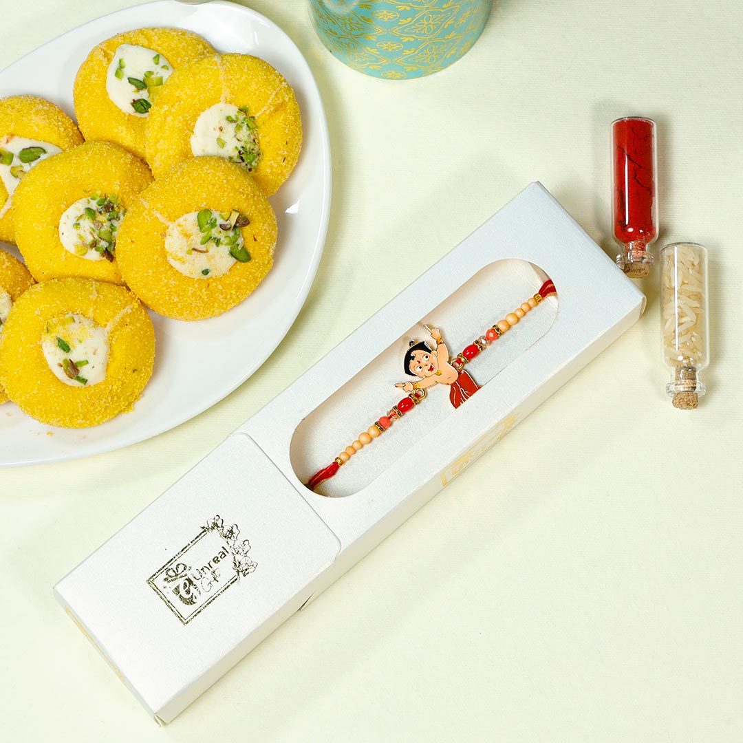 Chota Bheem Rakhi With Nan-Khatai Cookie