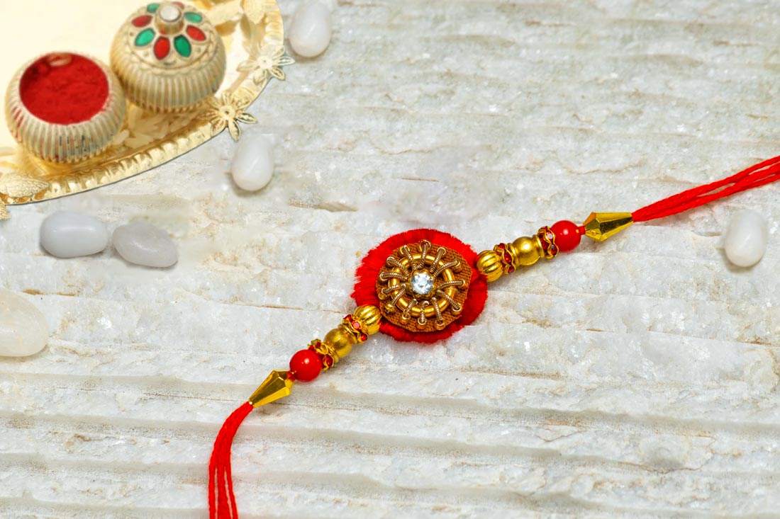 Circular rakhi with moli strings
