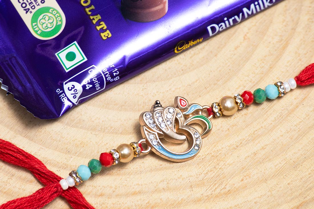 Dairy Milk Combo With Ganesha Rakhi