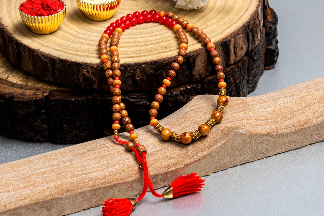 Divine Rudraksha Rakhi Bracelet