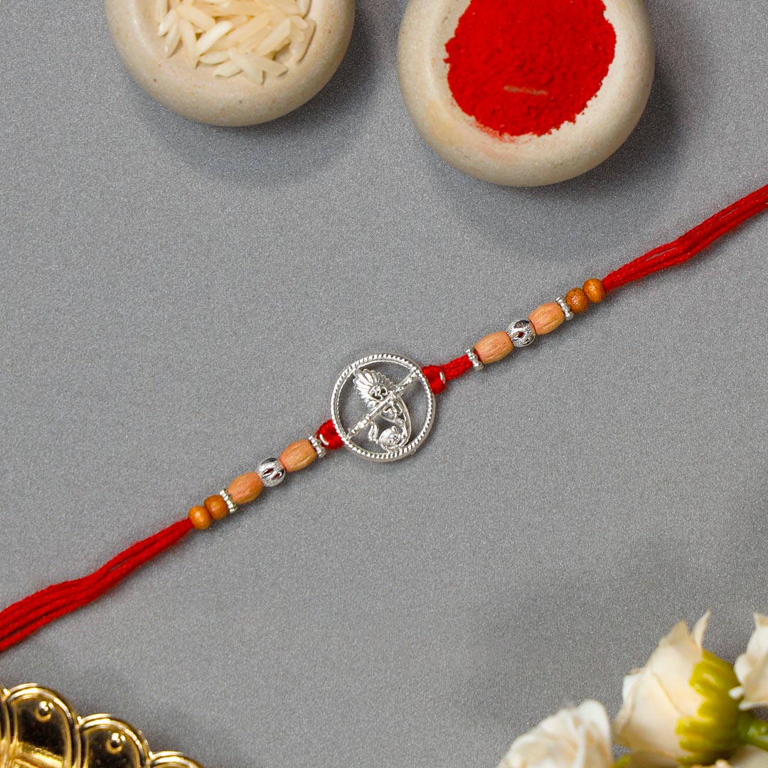 Divine Silver Rakhi