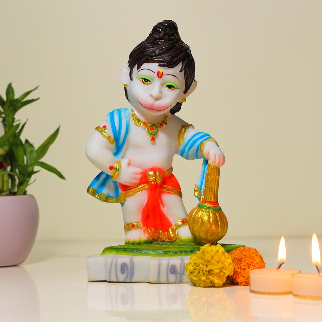 Elegant and Colorful Hanuman Idol