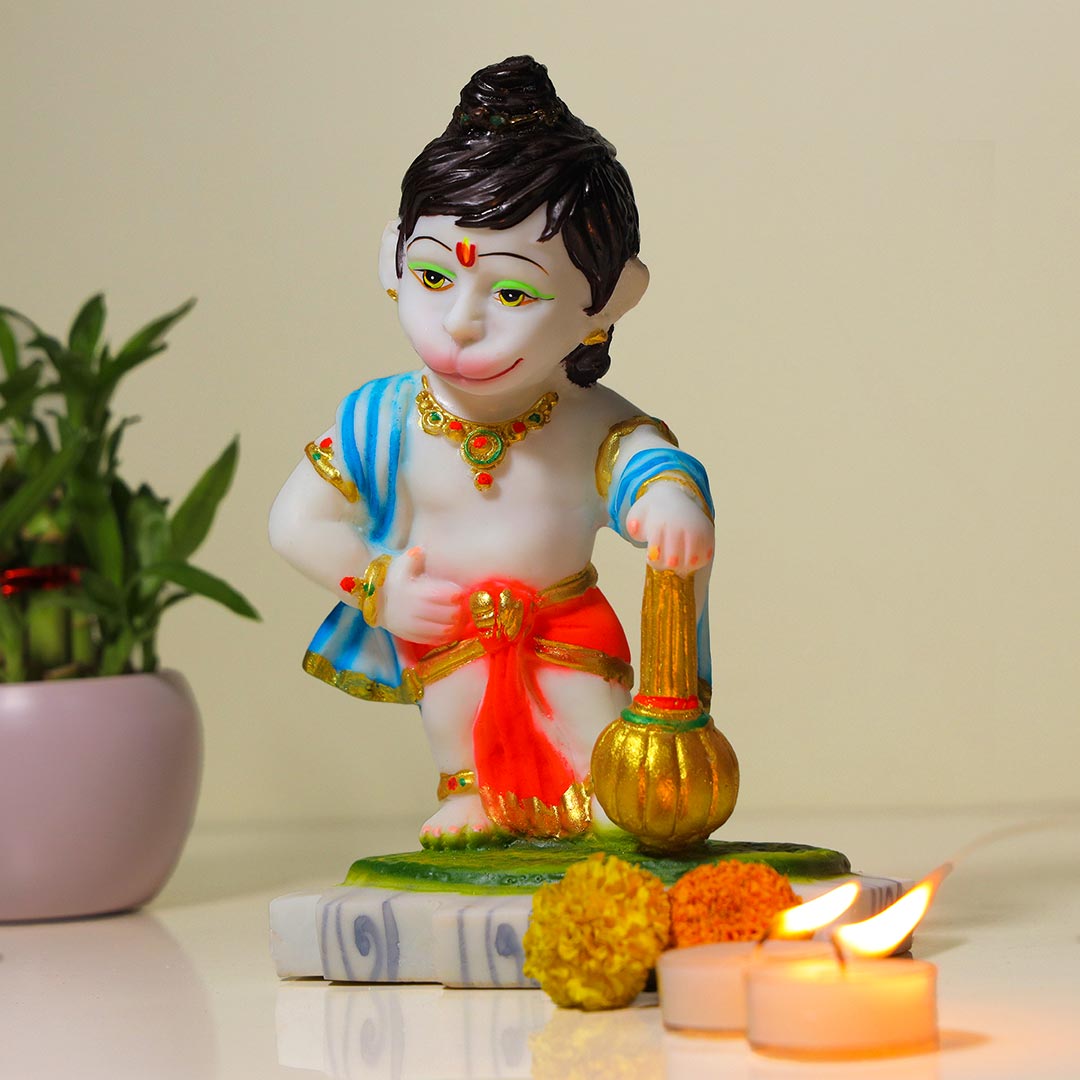 Elegant And Colorful Hanuman Idol