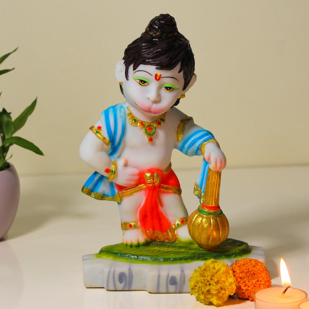 Elegant And Colorful Hanuman Idol