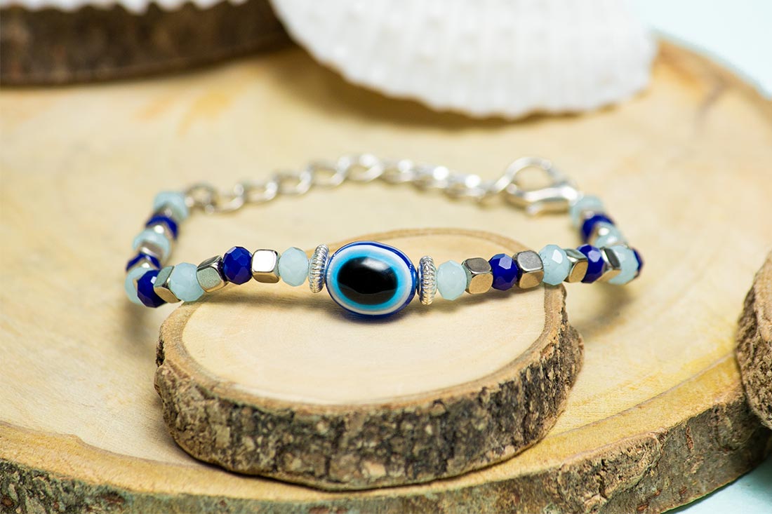 Evil eye rakhi cum bracelet