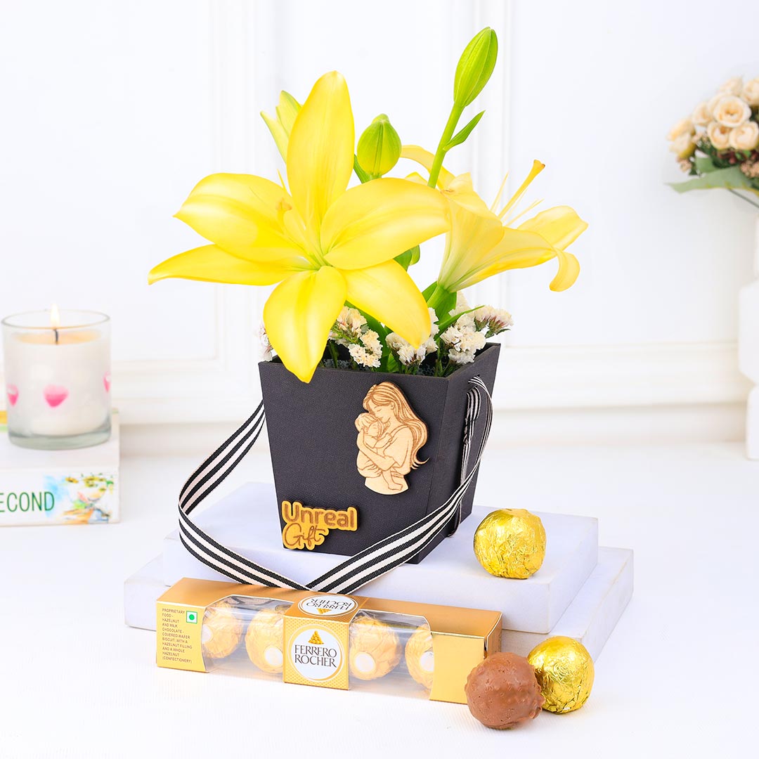 Flower and Chocolate For Mom