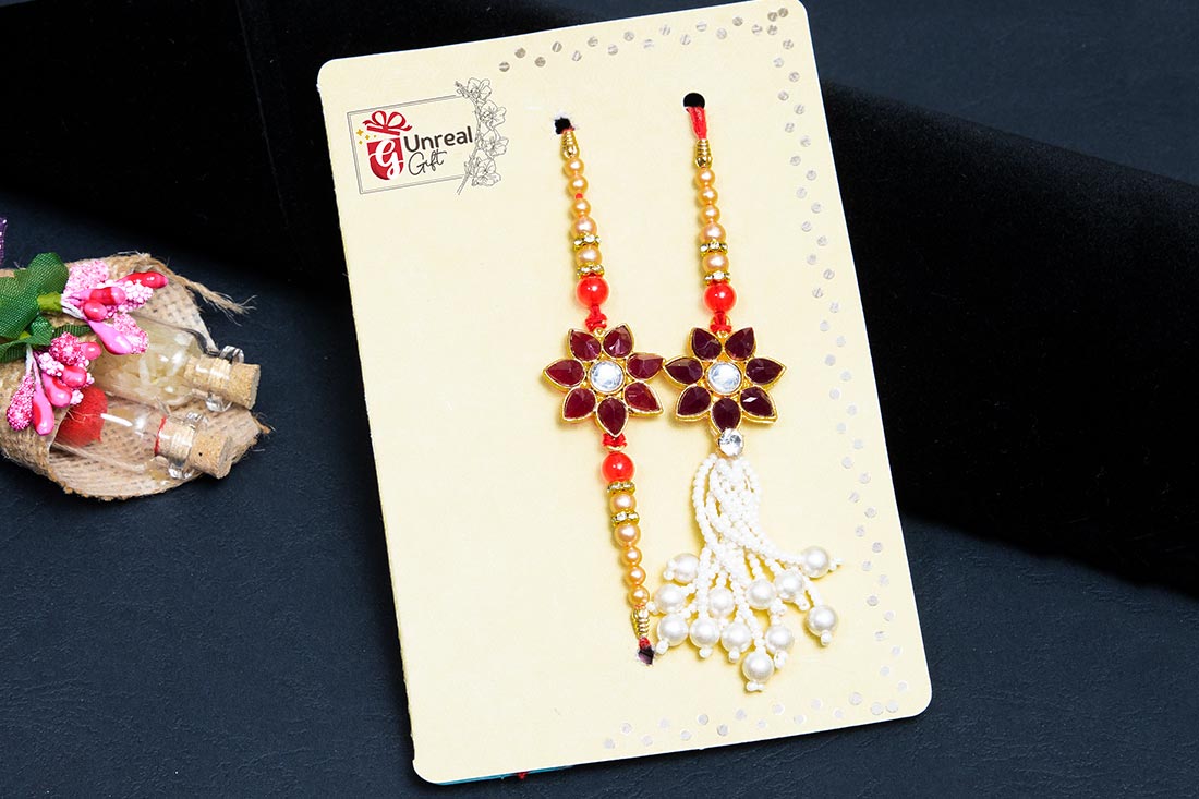 Flower Crystal Rakhi