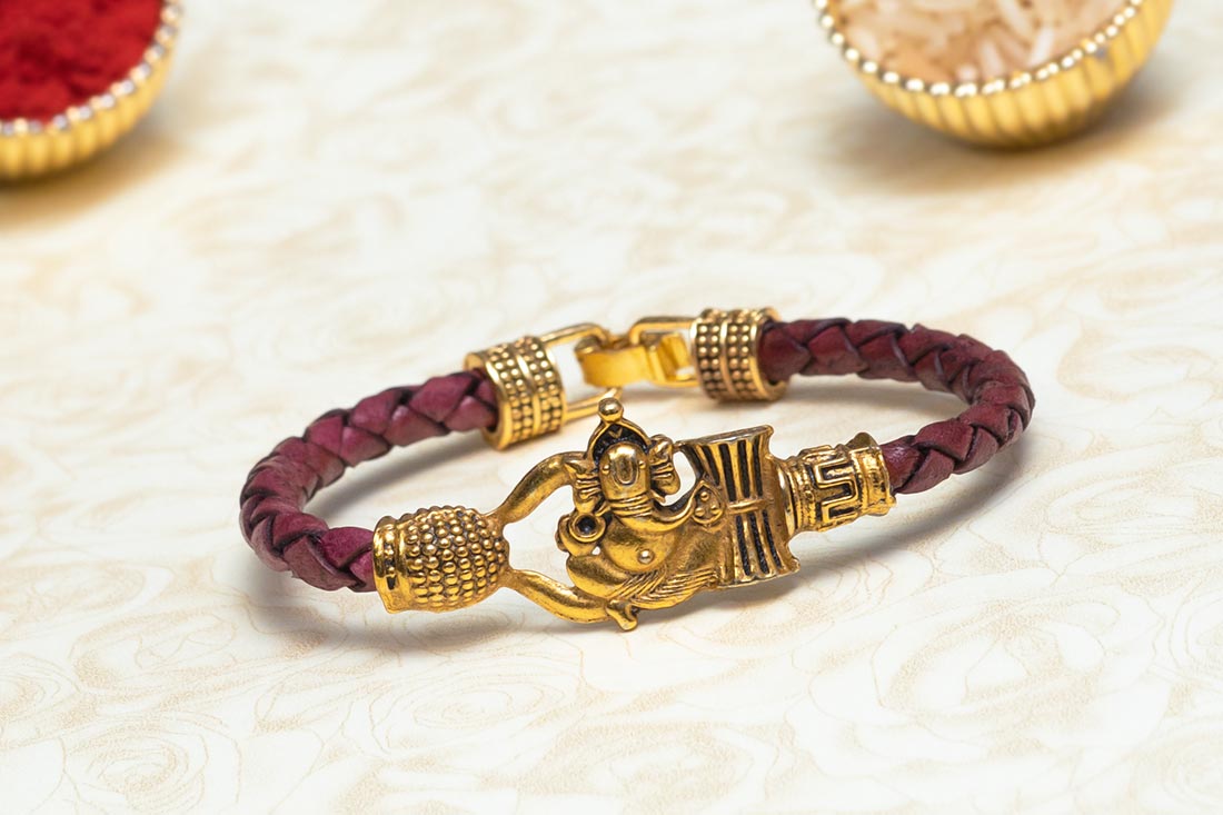 Buy Golden Ganesha Bracelet Online