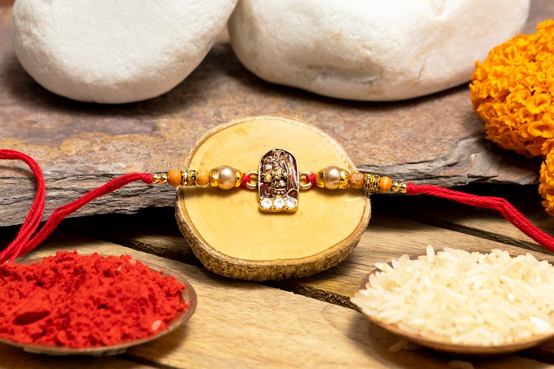 Golden Krishna Rakhi