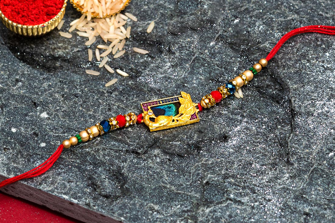 Golden Toned Rakhi