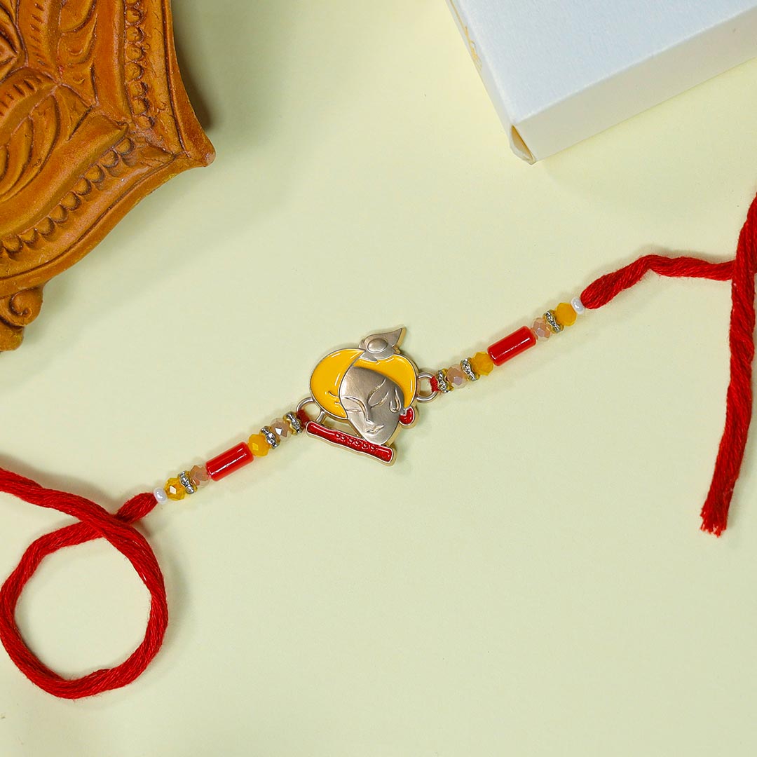 Kanha Rakhi With Air Purifying Plant