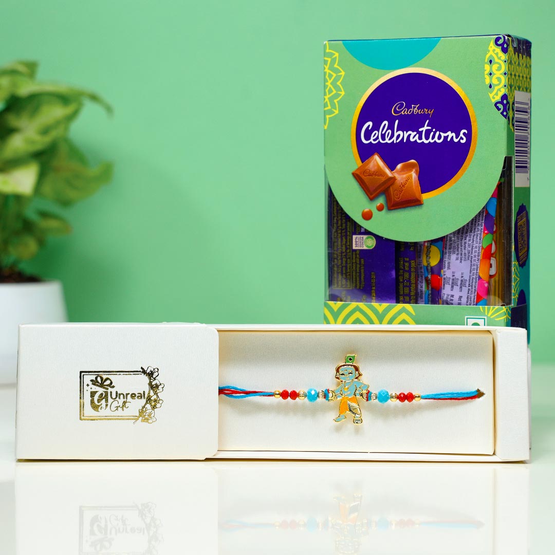 Order Little Krishna Rakhi With Cadbury Celebrations Online