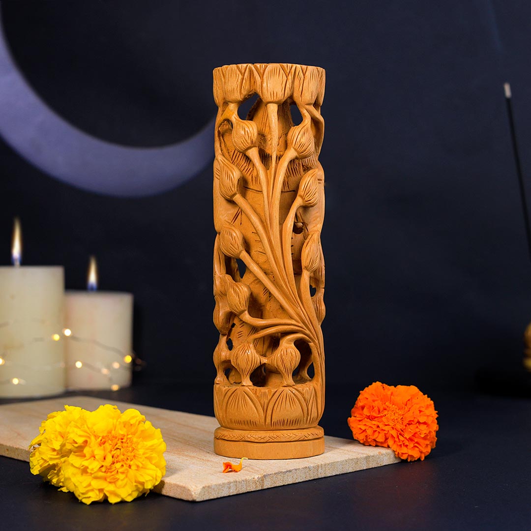 Lord Shiva Idol On Lotus Figurine