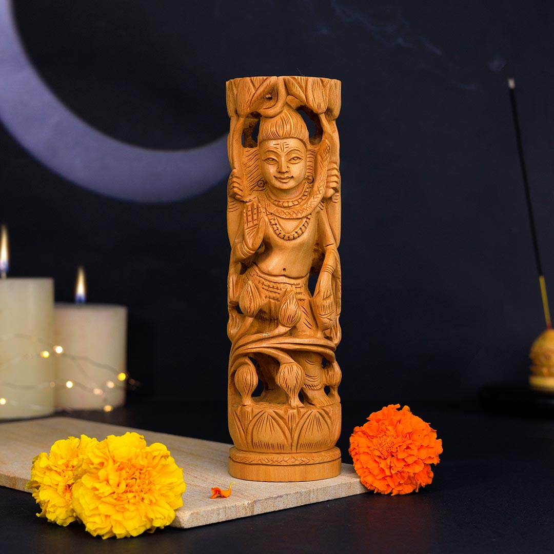 Send Lord Shiva Idol On Lotus Figurine Online