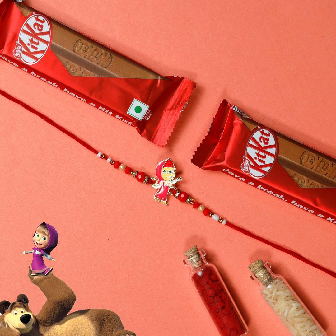 Order Masha Rakhi With Kitkat Online