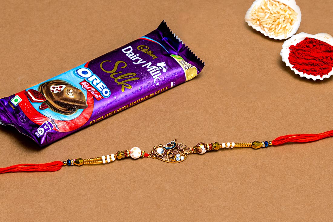 Mayur Rakhi With Dairy Milk