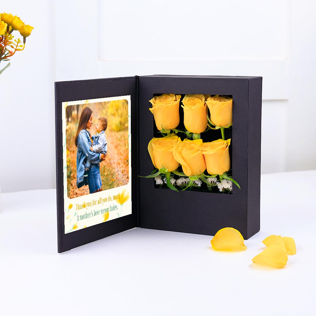 Memories And Yellow Roses In One Frame